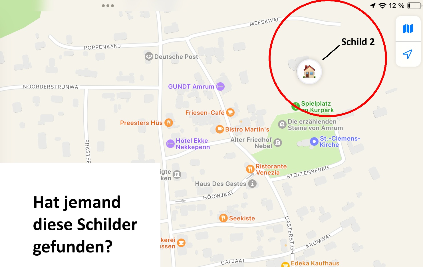 Unsere beiden auf Wanderschaft gegangenen Schilder. Unsere beiden auf Wanderschaft gegangenen Schilder.